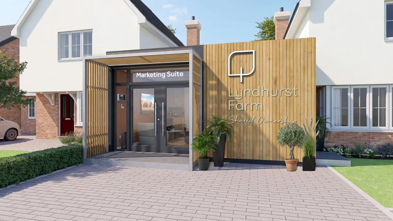 The Chime Housing marketing suite exterior